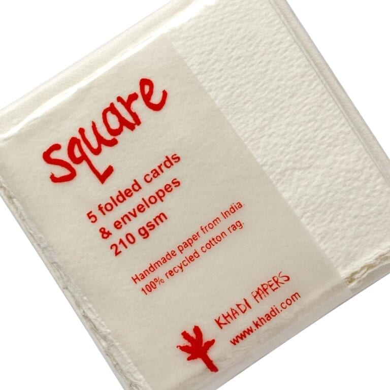 Khadi Packs of Cards & Envelopes Green & Stone of Chelsea