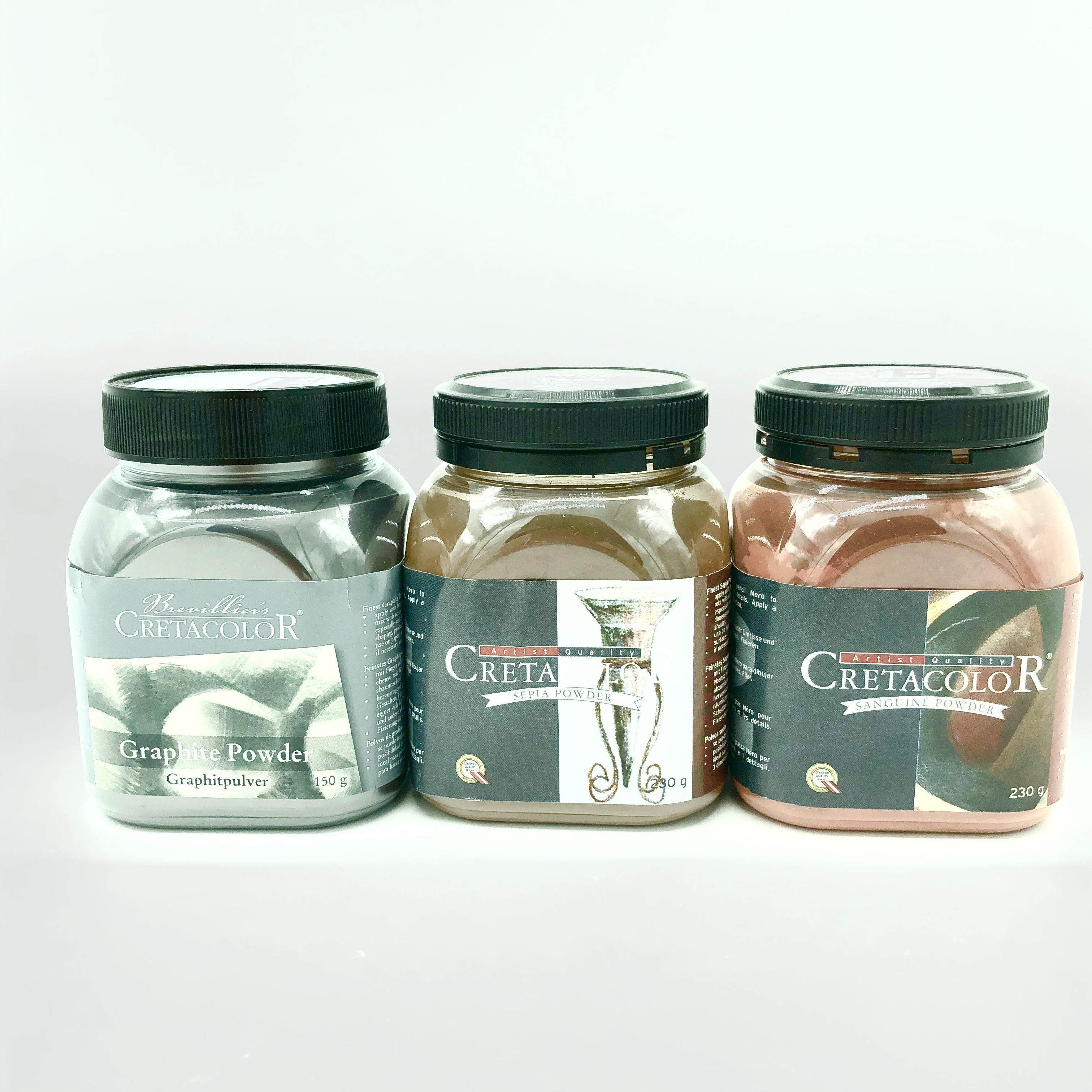 Cretacolor Jars of Powder Green and Stone